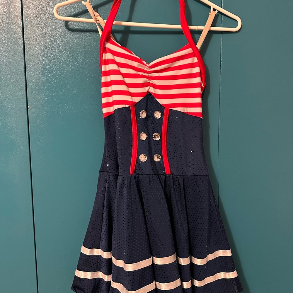 Nautical Striped Halter Dress